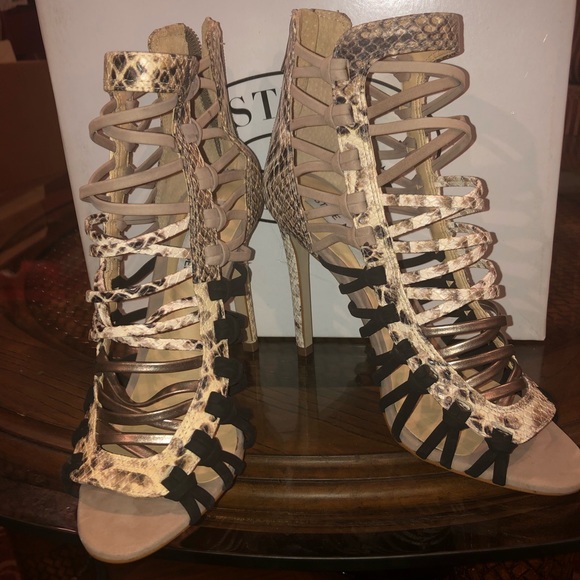 STEVE MADDEN SLEIK NATURAL MULTI - Picture 1 of 2